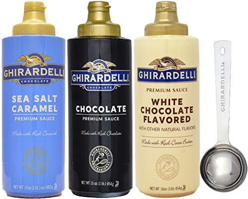 Ghirardelli - Sea Salt Caramel, Chocolate and White Chocolate Flavored Sauce