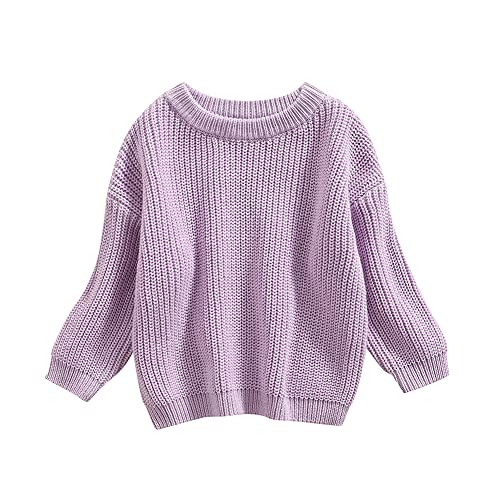 Image of Afunbaby Baby Girl Boy Knit Sweater Blouse Pullover Sweatshirt Warm Crewneck Long Sleeve Tops for Infant Toddler