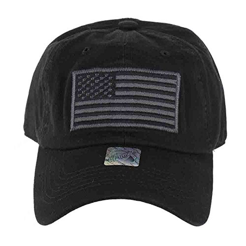 Pit Bull US Flag Patch Tactical Style Cotton Trucker Baseball Cap Hat Black - Thumbnail 2