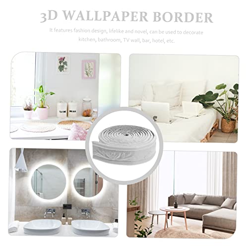 Housoutil 2 Rolos Rodapé Selante De Chuveiro Calafetar Guarnição De Moldura De Teto Ponto Decalque D