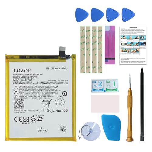 LOZOP for Moto G Pure 2021 Battery Replacement, Replacement Battery for Moto G Pure 2021 Model XT2163 with Repair Tools Kit and User Manual