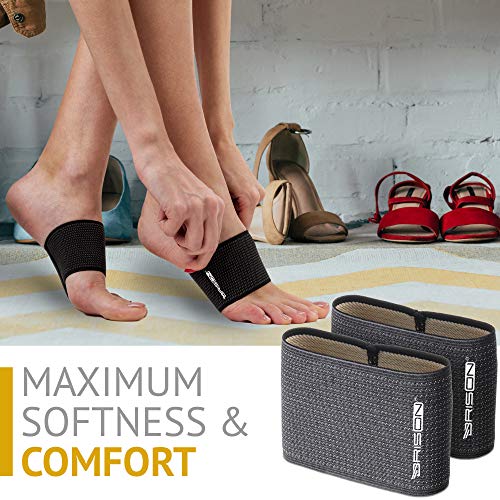 Compression Arch Support Braces for Men Women - Elastic Reusable Plantar Fasciitis Ankle Arch Sleeves Socks for Flat Foot Heel Spurs High/Low/Fallen Arches Heel Pain Relief - 2 Pairs - Thumbnail 6