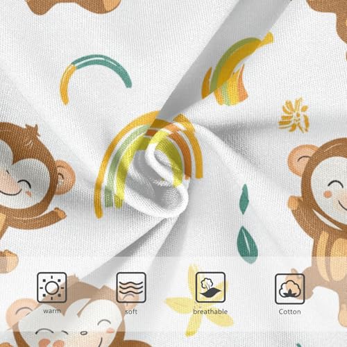 Wusikd Monkeys Girls' Underwear Cotton Cute Banana Girls Briefs Soft Toddler Underwear 2T3