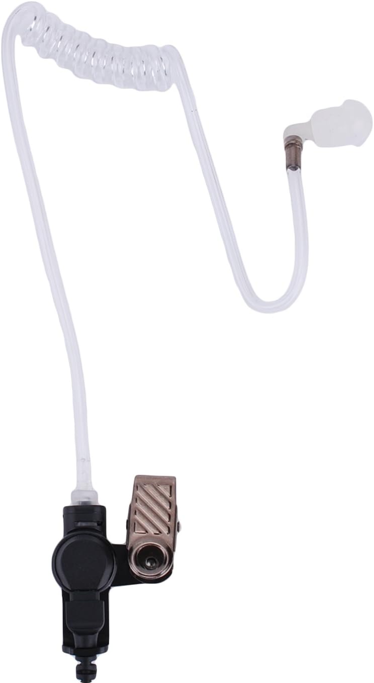 Covert Acoustic Tube Walkie Talkie Earpiece Surveillance Headset with Mic Compatible with Motorola CP200 CLS1110 RMU2040 RMU2080D RDU4100 Radio