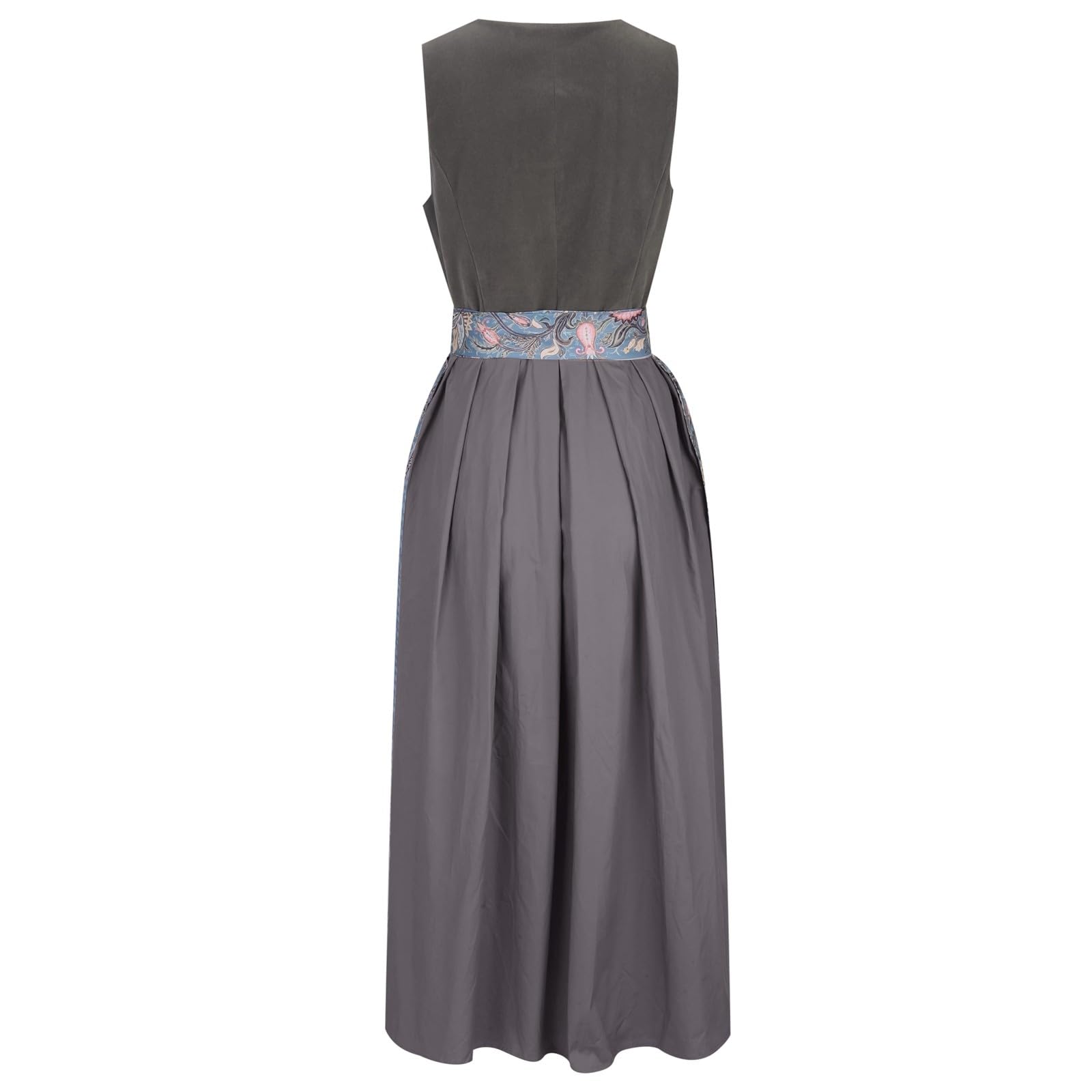 Abito Da Donna Midi In Stile Dirndl, Lungo Con Grembiule Dirndl