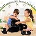 MorisMos Black Plush Panther Stuffed Animal with Babies,18'' Big Mama and Baby Stuffed Panther Toys for Kids Girls Boys, 4 Packs Black Jaguar Animals, Cute Leopard Toys for Kids
