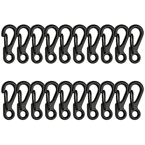 SWATOM Small Mini Carabiner Clip Tiny Spring Snap Hook Keychains Micro Carabiners for Paracord EDC Alloy Key Rings Outdoor Hiking Fishing Camping Backpack Accessories Cover