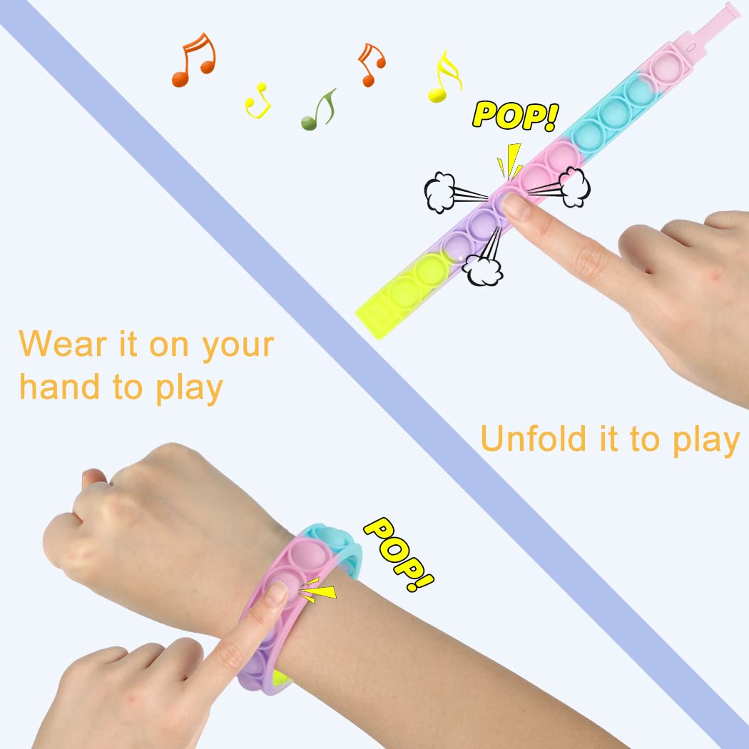 プッシュポップ ブレスレット 6本 セット おもちゃ 子供 ストレス解消 プッシュポップ ブレスレット 6本 セット おもちゃ 子供