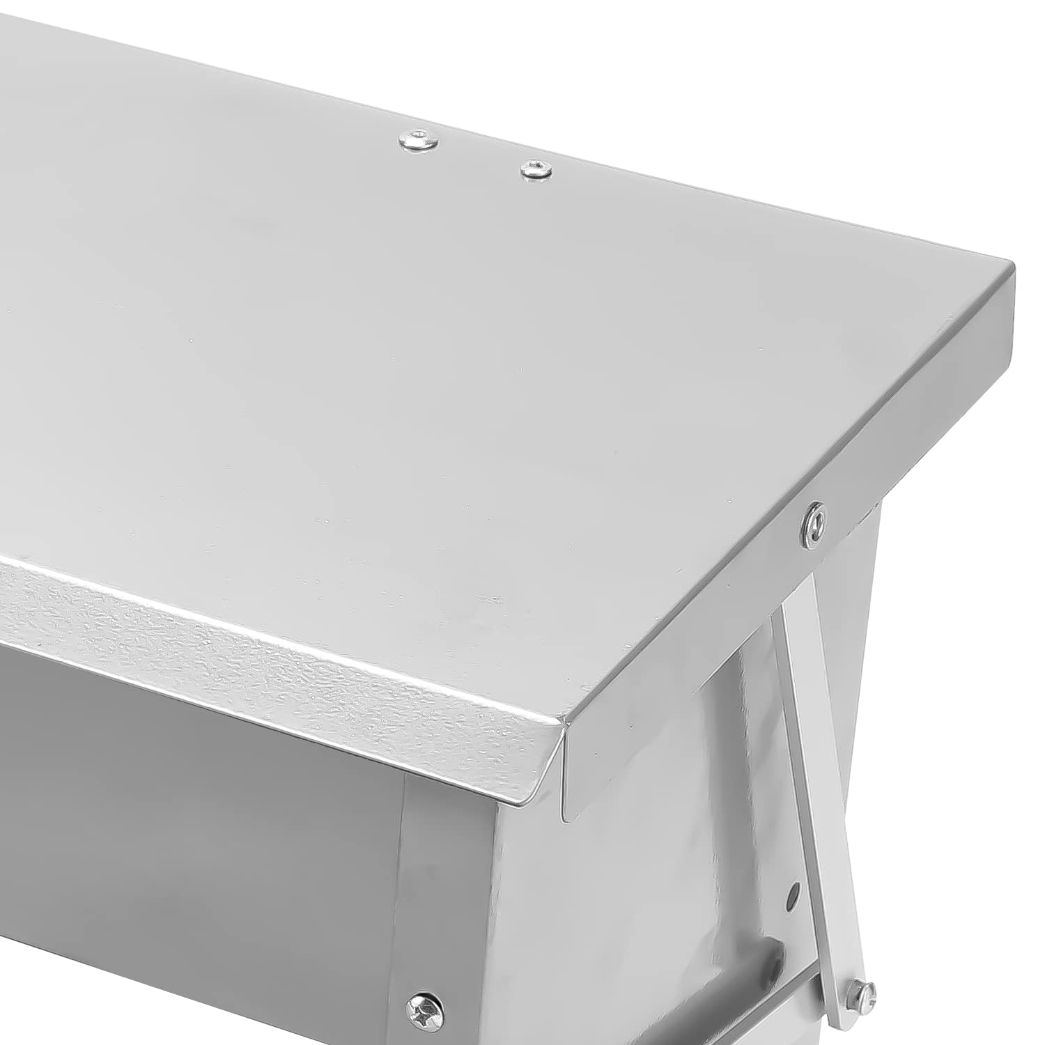3 comederos automáticos para pollos con placa de estribo, tapa, 5 kg galvanizado, comedero para pollos, resistente al agua, comedero para gallinas, accesorio ideal para gallinas
