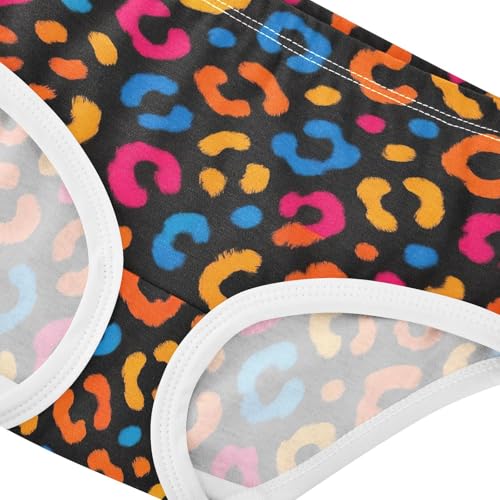 Fun Print Girls Underwear Toddler 2t Cotton Panties Little Girl Art Leopard Animal Spots Black Briefs Kids Undies4