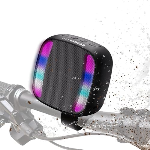 HyperGear Clip on Small Bluetooth Speaker - Bluetooth Mini Speaker with Mic & FM Radio, E-Bike Accessories for Adult Bikes, Electric Scooter Accessories, Waterproof Wireless Biking Speakers