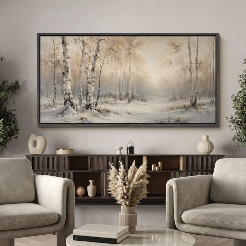 Image of MUDECOR Extra Large Framed Canvas Print Wall Art Birch Art for Living Room
