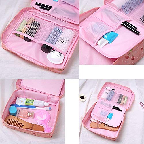 Image of Floral 18 Cms Cosmetic Pouch (L WaterproofTravelBag-32 Pink)