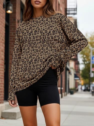 Image of Trendy Queen Womens Oversized Long Sleeve Shirts Fall Tops 2026 Basic Tees