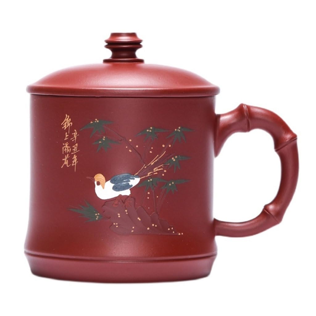 Matcha kubek do herbaty, kubek, fioletowy kubek do piasku, 400 ml, ręcznie wykonany, przykrywka na herbatę, filiżanka dla mężczyzn i kobiet, do biura do herbaty, kubek na wodę, serwis do herbaty i