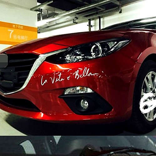 Pegatina La Vita e Belle | 20 x 4 cm | Adhesivo de Fácil