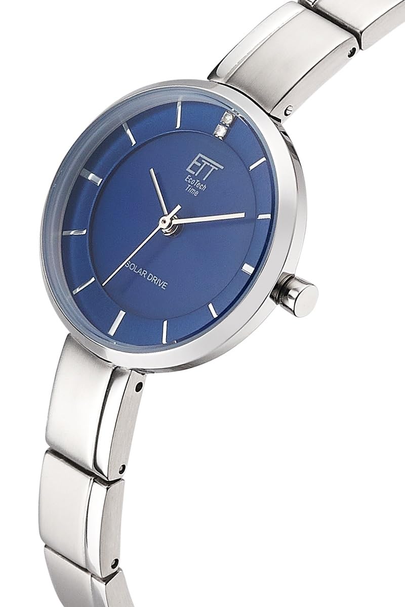 ETT Eco Tech Time Solar Damen Uhr Analog mit Edelstahl Armband ELS-12149-32M