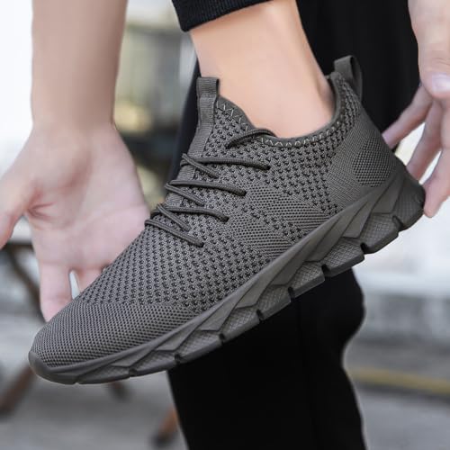 Men's Tennis Gym Shoes Running Sneakers Lightweight Walking Workout Gym Shoes for Outdoor Trail3