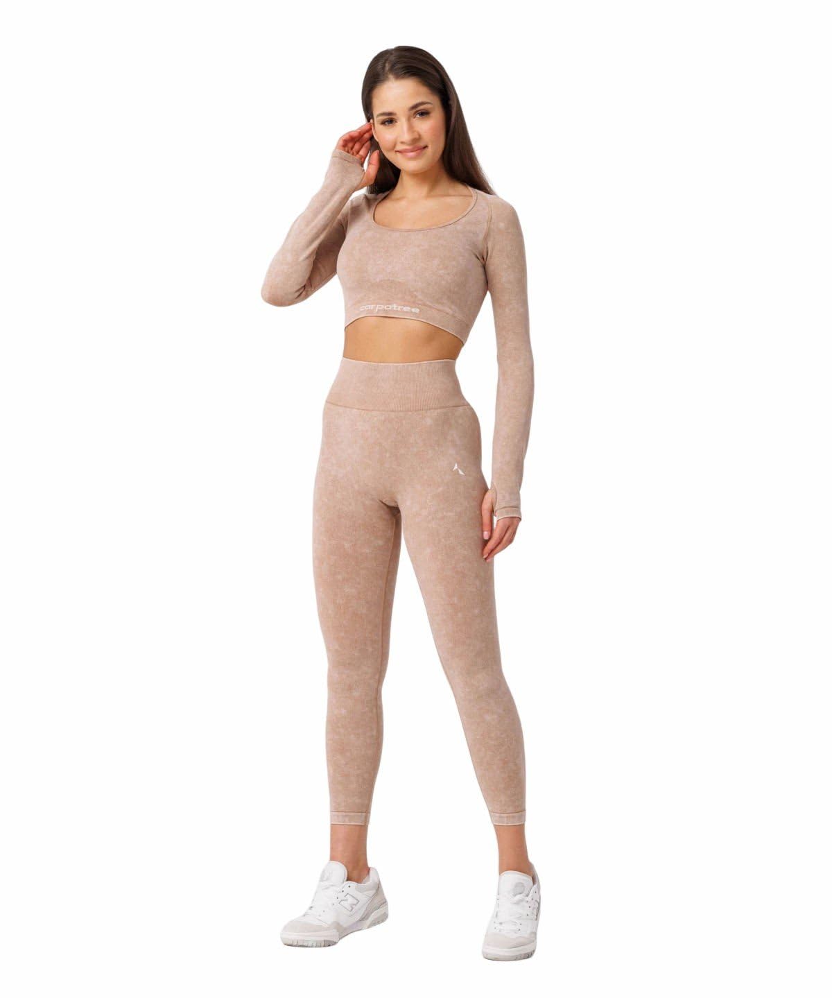 carpatree - Leggings deportivos para mujer, leggings deportivos sin costuras y opacos, cintura alta, gran flexibilidad, mallas de marca para entrenamiento, gimnasio, yoga
