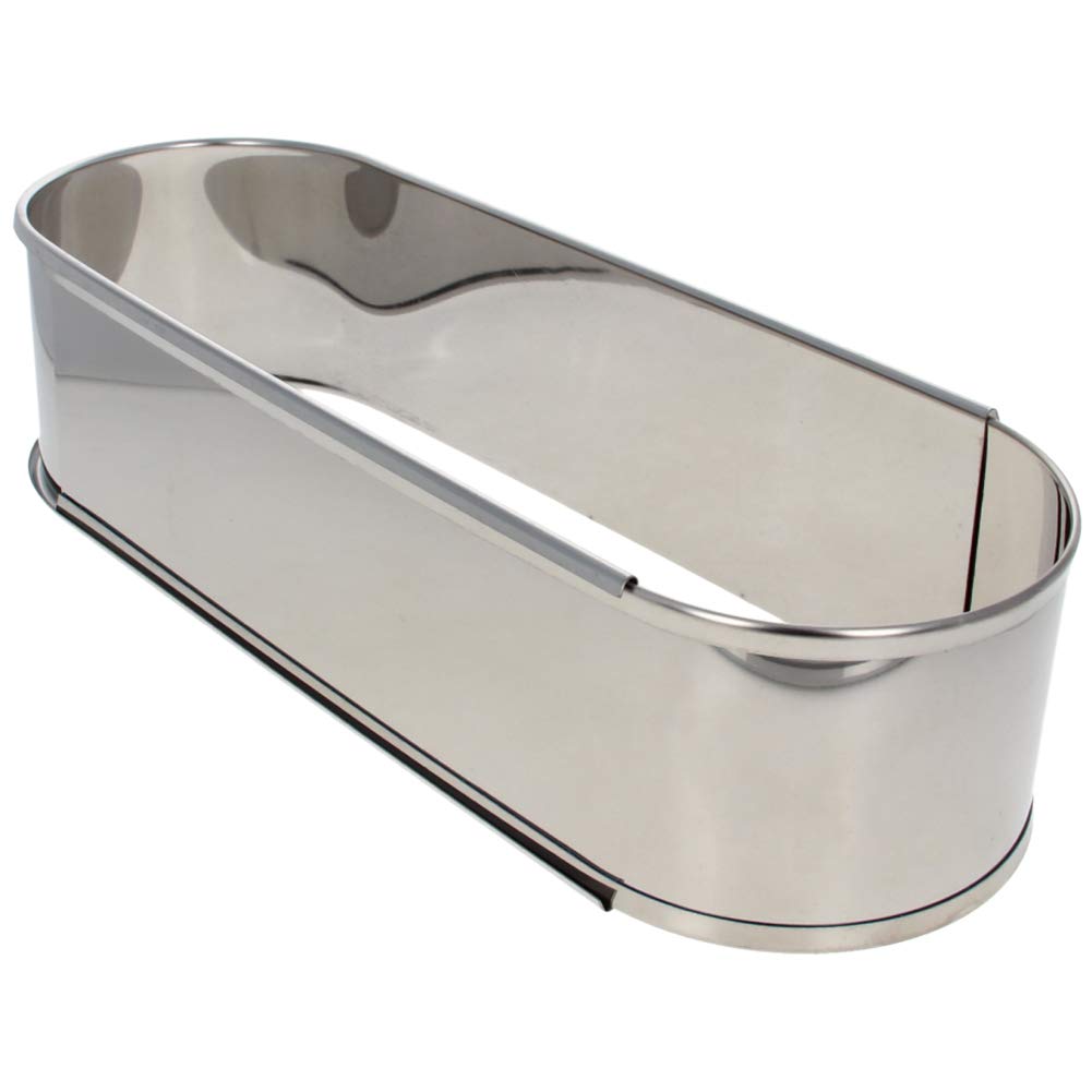Utoolmart Adjustable Cake Baking Mould Oval Shaped Stainless Steel Telescopic Mousse Cake Mould Baking Tools for Jelly Cake Bread Prepared 1pcs