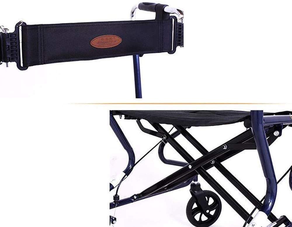 Wózek na zakupy Rollator dla seniorów Walker Rama do chodzenia Lekka i mobilna Składana z siedziskiem i torbą