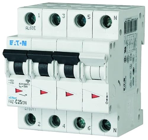 Preisvergleich Produktbild Eaton 278977 Leitungsschutzschalter, 25A, 3P+N, C-Char, weiß