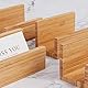 OLYCRAFT 4PCS Bambusholz Desktop Visitenkartenhalter Display Für Schreibtisch Natürliche Bambus Visitenkartenständer Für Bürotische Organizer