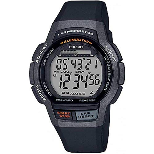 Casio WS-1000H-1A Lap Memory Digital Mens Boys Watch WS-1000 100M WR Original