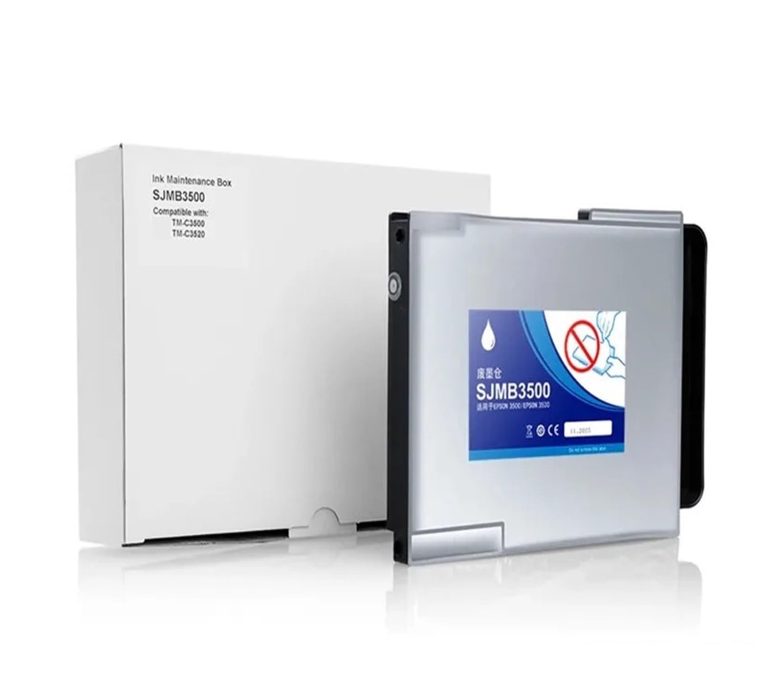 SJMB3500 Wartungsbox C33S020580 Resttintenbehälter, kompatibel mit Epson ColorWorks TM-C3500 TM-C3510 TM-C3520 TM C3500 C3510 C3520 Label