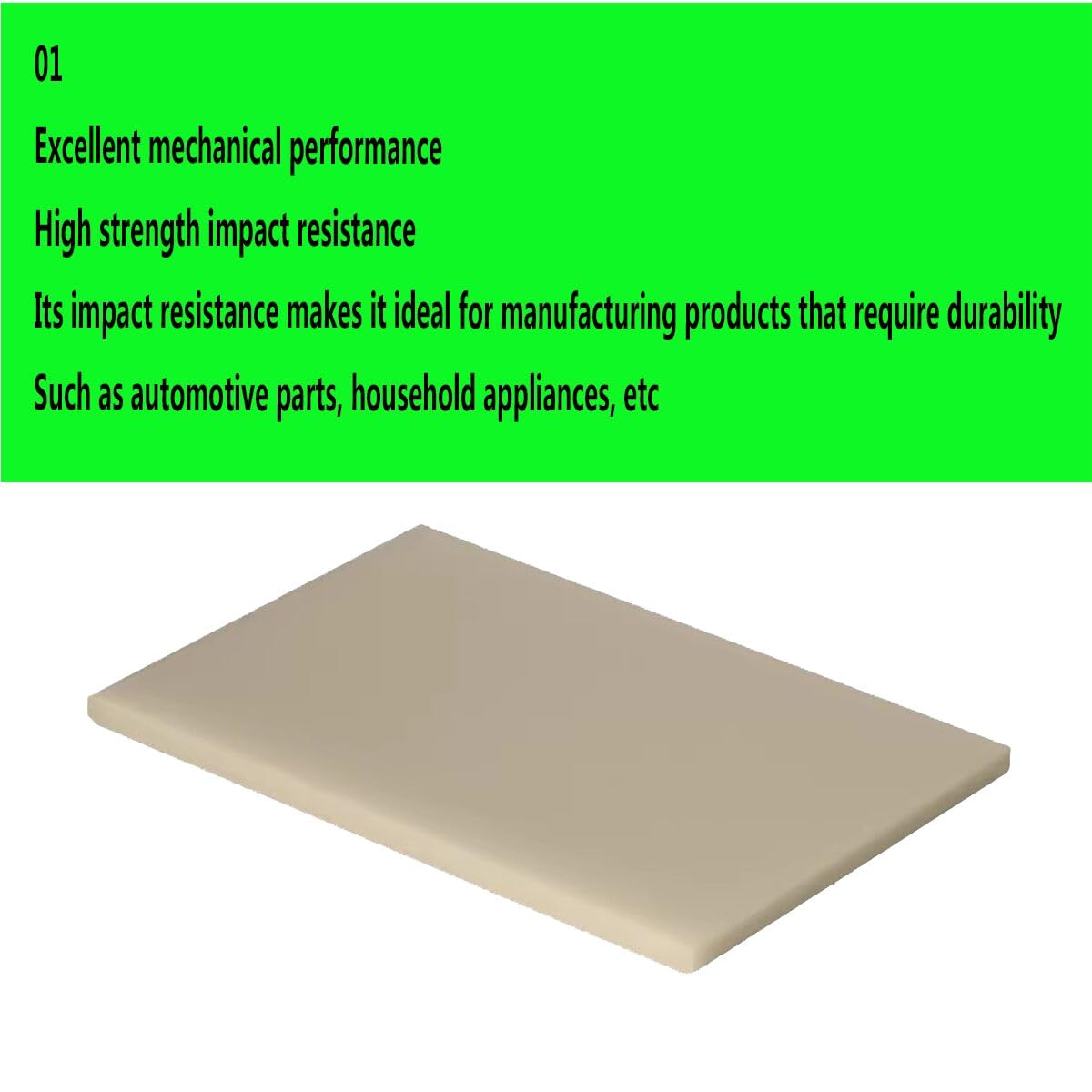 Pannelli in plastica ABS, modello di materiale sabbia architettonica, cartelloni, nome, distintivo, etichetta per ufficio, beige, 1 pezzo, 500 x 500 x 8 mm