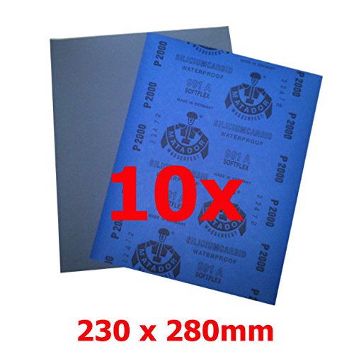Preisvergleich Produktbild MATADOR Nassschleifpapier P800 10Stück