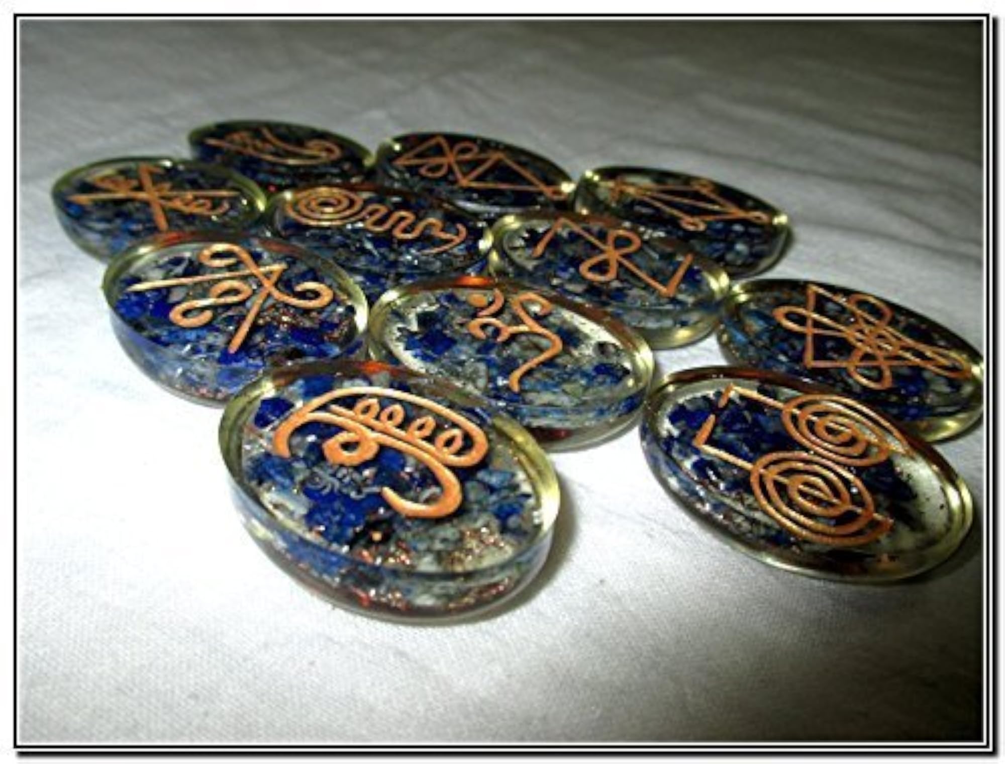 Lapis Lazuli Karuna Orgone Oval Set Gemstone