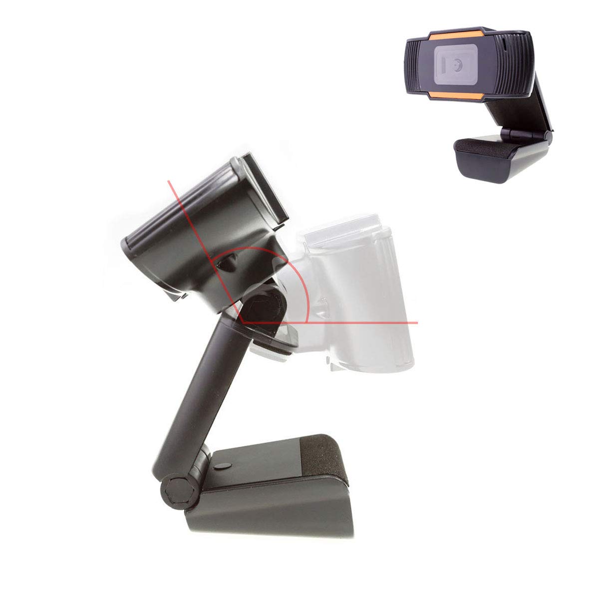 GUOHAPPY Pc Webcam, 1080P HD Microphone with Built-In Autofocus PC Camera, USB Suitable for Compatible Network Cameras Such As Winxp/Vista / Win7 / Win8 / Win10,1080p