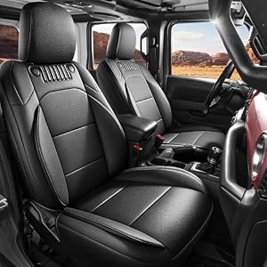 MeeKooMay for Jeep Wrangler Seat Covers 4-Door JL 2018-2024