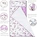 Toddler Nap Mat for Girls Floral, Kids Sleeping Mat with Fleece Blanket, Lightweight Perfect for Kids Preschool, Daycare, Travel Sleeping Bag, Fit Standard Cot