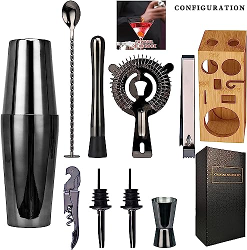 Set de Coctelera Boston 10 Piezas Acero Inoxidable Negro miniatura 2