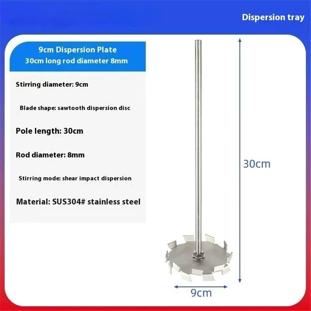 Wyroby laboratoryjne ze stali nierdzewnej 304 dyspergowanie z mieszadłem 30-120 mm laboratoryjne mieszadło mieszadło średnica 8 mm (90 mm dysk z rodą)