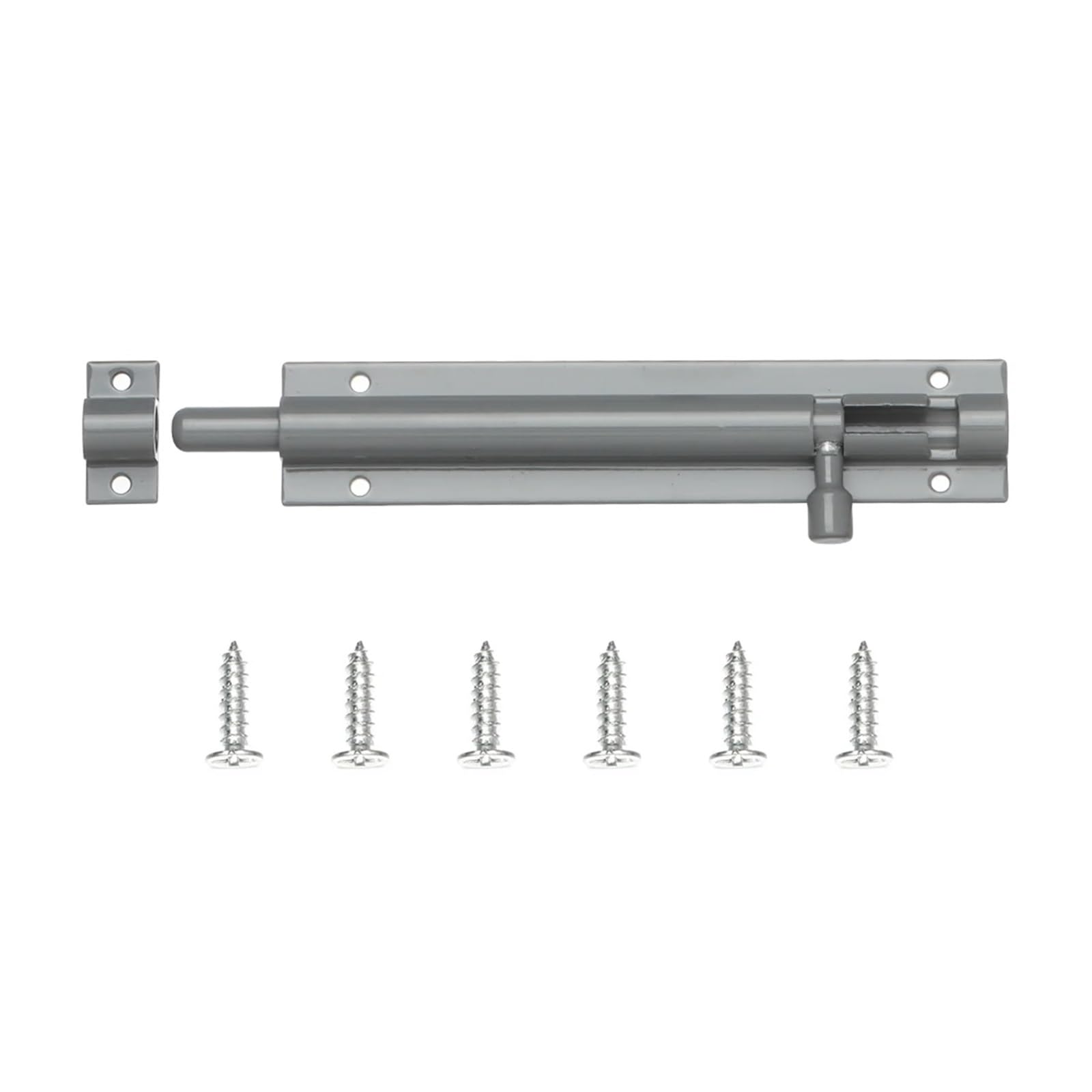 Door Lock Bolts， Door Bolt Locks Multicolor Aluminum Alloy 2-8inch(Grey,4inch)