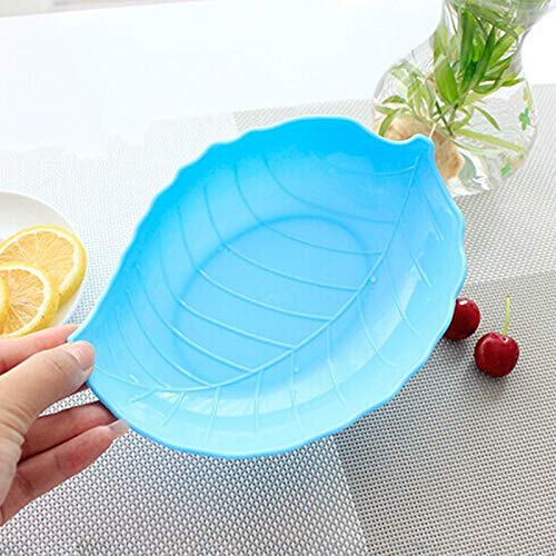 Luoshan Leaves Fruit Dishes (Color : Blue)