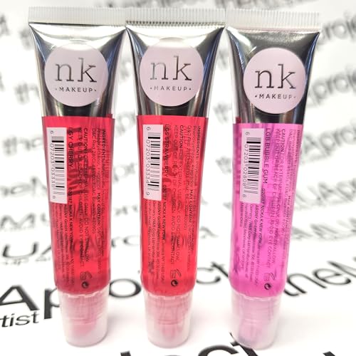 The Make-Up Artist Project 3 Pack Bundle of Assorted Lip Gels - Each set includes CHERRY, STRAWBERRY and BUBBLE GUM- Hydrating Lip Glosses to nourish your lips with Vitamin E, Super Glossy and Thick. image 5
