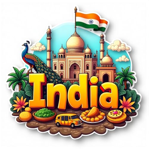 Image of Naxon India Fridge Magnet Souvenir | Decorative Kitchen & Home Decor | Travel Collectible Gift | Indian Culture Souvenir for Friends & Family | Strong Magnetic Fridge Sticker | Pack of 1