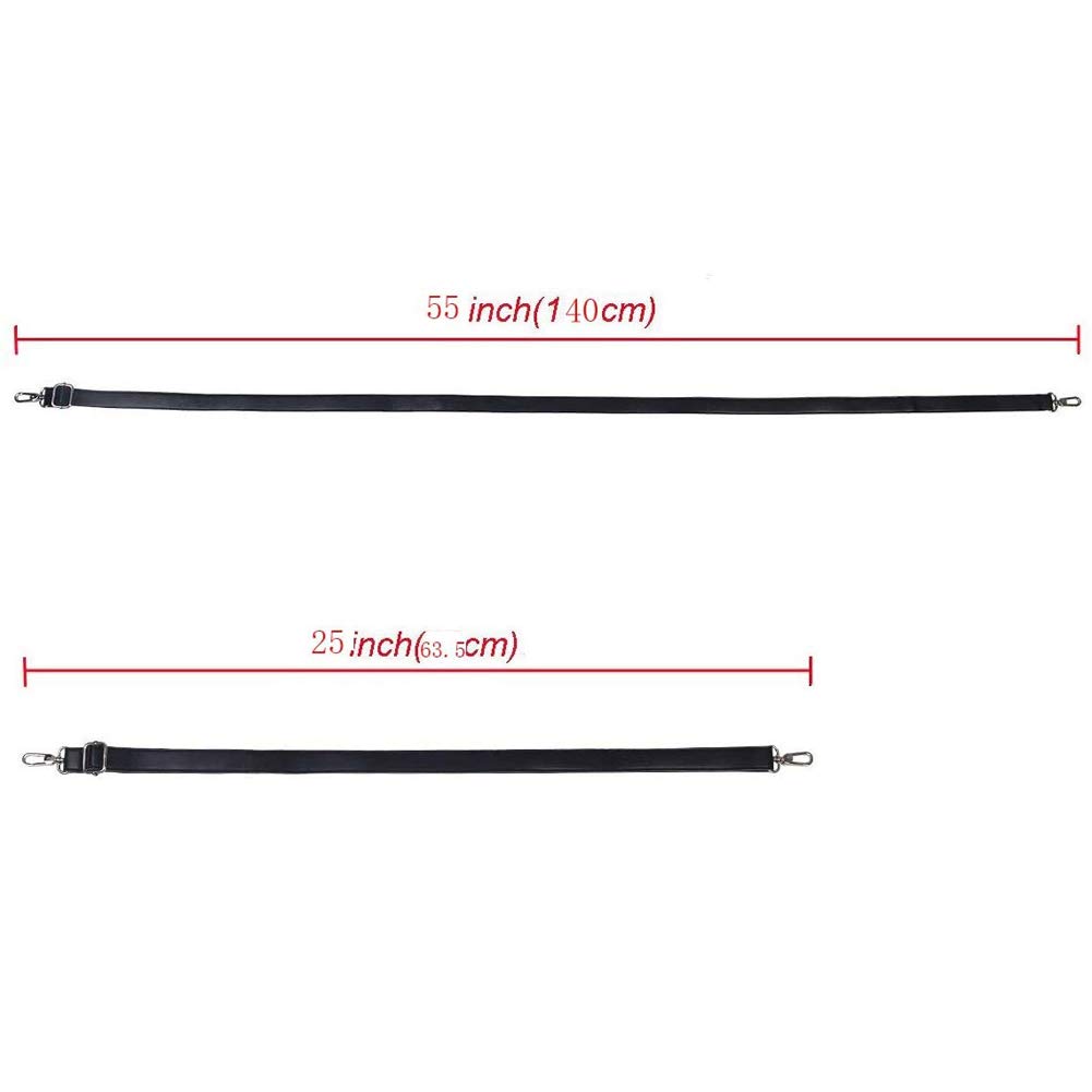 Adjustable PU Leather Replacement Strap, Handbags Shoulder Universal Straps Crossbody Bag Accessories Straps with Metal Swivel Hooks for Briefcase Messenger Bag Shoulder Bag (Silver Buckle)