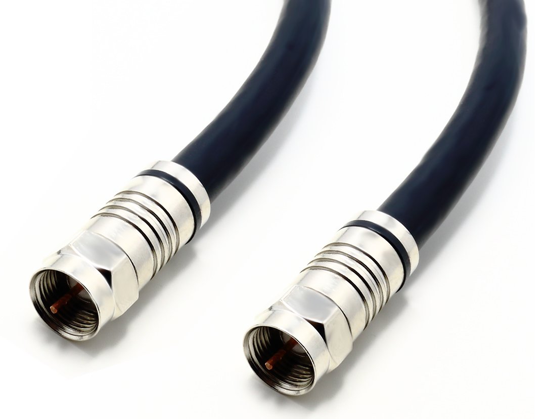 Cavi RCA Cavo Coassiale RG6 3GHz In Rame Solido Nudo - 1000 Piedi Nero Per Tv Satellitare B 472480 - Foto 3