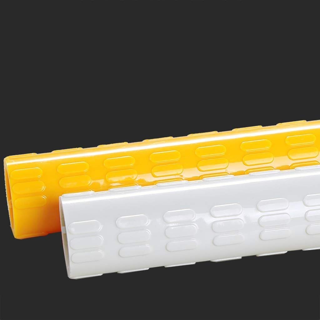 Barra de agarre plegable de acero inoxidable para personas mayores y discapacitadas, antideslizante, barra de apoyo de seguridad con mango de tubo exterior de nailon, color amarillo, 152 cm