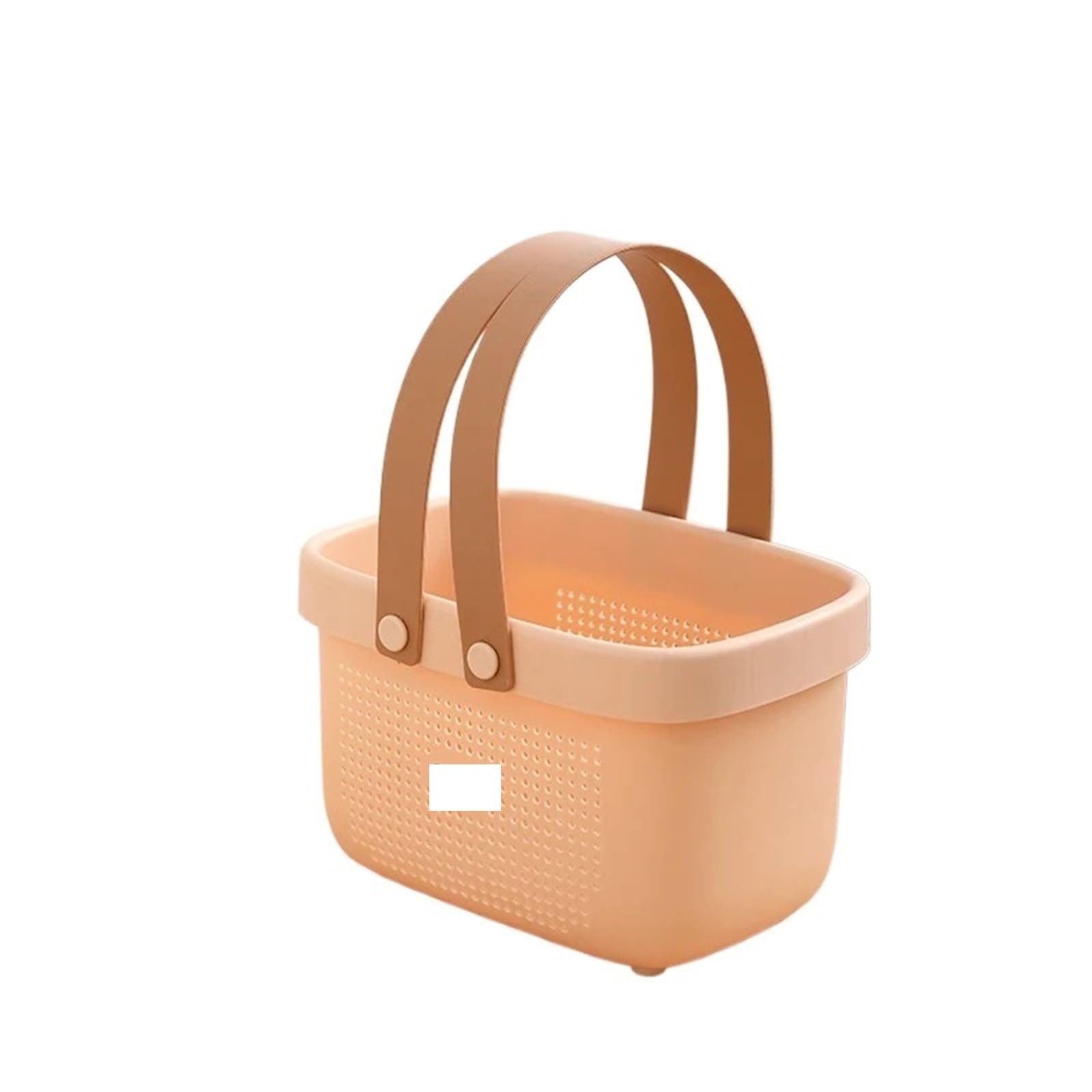 DYYEUAVT Storage Basket With Handle Cosmetic Box Bathroom Bathing Basket Household Makeup Kitchen Large Container(Light Green,M 32x15x18cm)