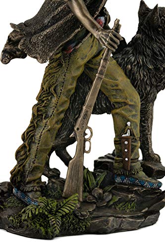 image for Top Collection Plains Indian Statue - Native American with Hunting Com