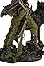 Top Collection Plains Indian Statue - Native American with Hunting Companion Sculpture in Cold-Cast Bronze with Color Accents - 11.5-Inch Collectible Indigenous Figurine