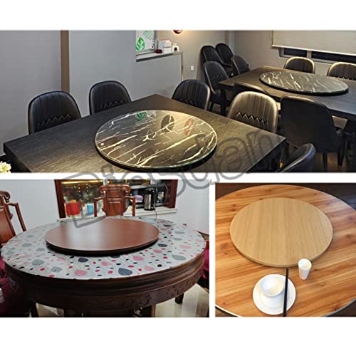 Image of Large Wooden Turntable Lazy Susan, Wooden Lazy Susan Serving Tray, 24in 28in 32in Dining Table Organizer Tray, Rotating Serving Tray Round Dining Table, Kitchen Swivel Plate, Hotel Tabletop Service Pl