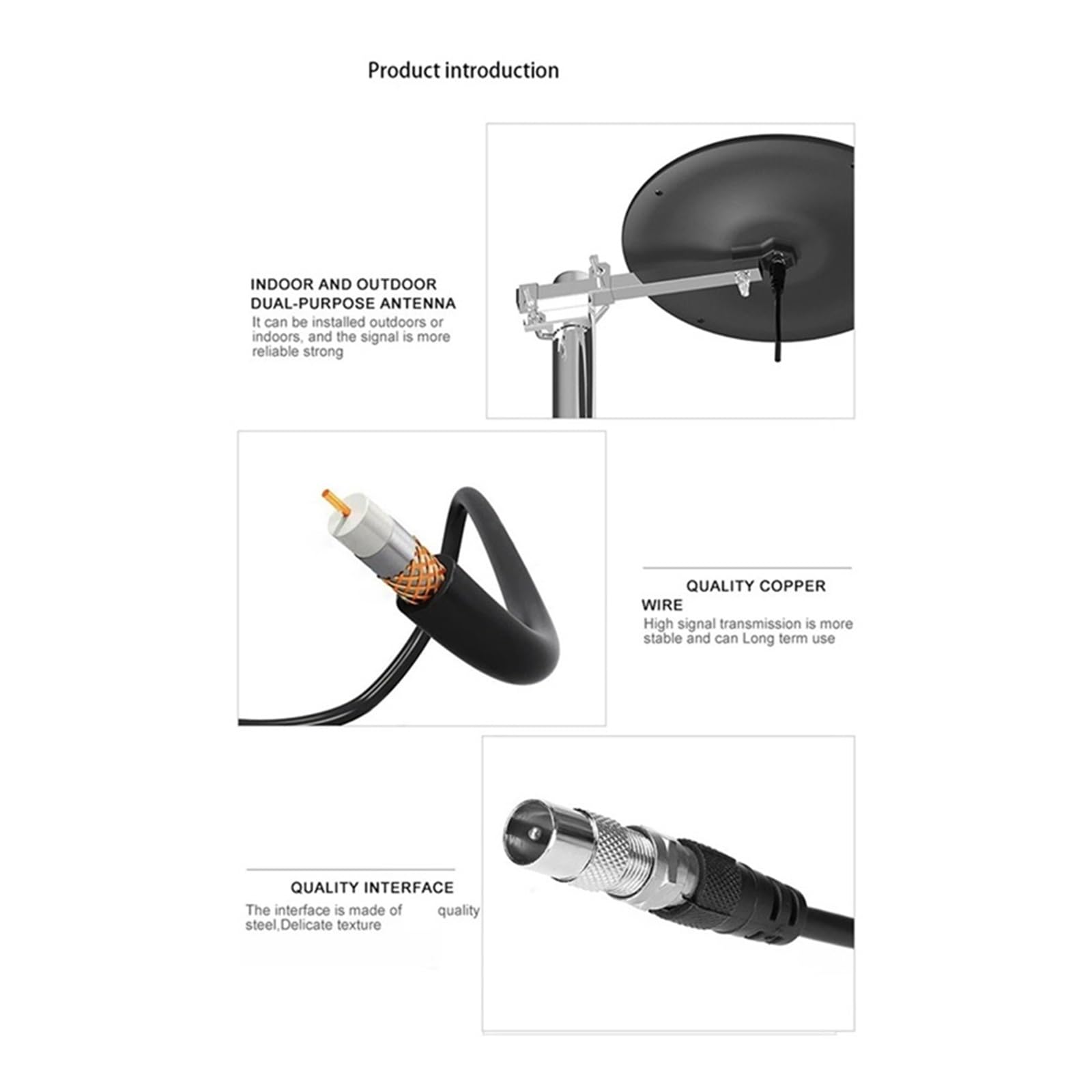 Antena De TV Sensible DTMB For Exteriores E Interiores. Doble Propósito For Y Cobertura más amplia