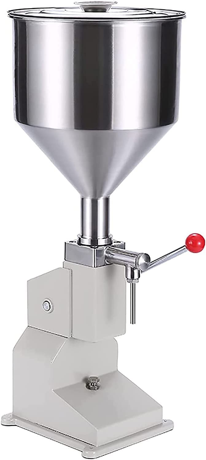 TREEYX Paste Filling Machine 5-50ml Bottle Filler Manual Liquid Filling Machine for Cream Honey Shampoo Cosmetic Oil